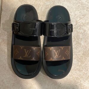 Louis Vuitton Black Sunbath Mule Sandal